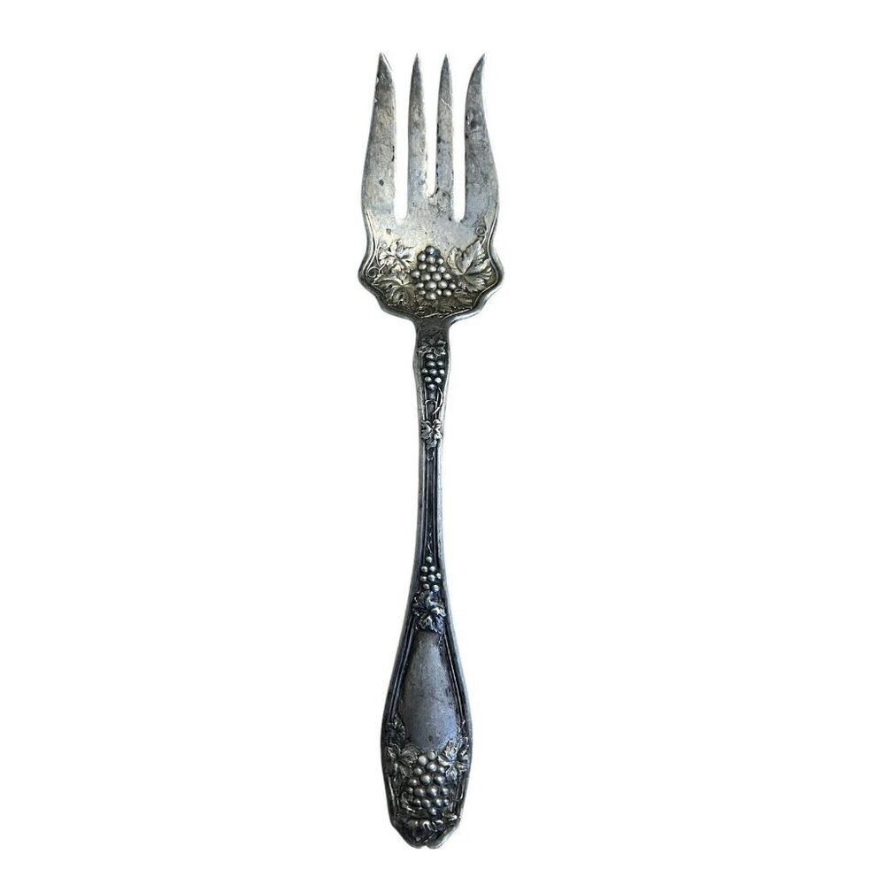 RCCO Bouquet‎ Plate Vendome Silverplate Meat Fork 8 1/2”
